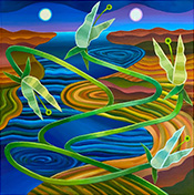 Painting by Aaron Troyer on exhibition at Brandt-Roberts Galleries in Columbus, Ohio, April 3 - May 15, 2024, 041624