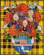 Floral Painting by Caroline Larsen available from The Hole Gallery in New York, March 2024, 012124