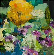 Flower painting by Robin Reynolds available from Soprafina Gallery in Boston, April 2024, 041324