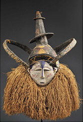 Yaka mask from Democratic Republic of Congo available from Pace African and Oceanic art in New York, NY, 041024