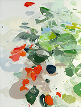 Flower painting by Emily Leonard on exhibition at David Lusk Gallery in Nashville, Tennessee, April 30 - June 8, 2024, 042824
