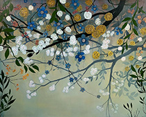 Flower painting by Ivy Jacobsen on exhibition at Patricia Rovzar Gallery in Seattle, WA, May 1 - 29, 2024, 042824