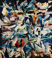 Abstract painting by John DiPaolo on exhibition at Dolby Chadwick Gallery in San Francisco, May 2 - June 1, 2024, 050224