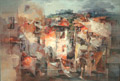Artwork by Crespi on display at R E Welch Gallery in Seattle