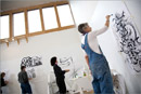 Students at Aimone Art Services Workshop