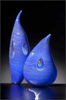 Glass Art by Benjamin Cobb on display at Traver Gallery in Tacoma