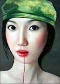 Artwork by Ling Jian on display at DF2 Gallery in Los Angeles