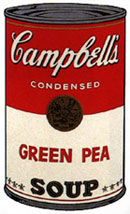 Artwork by Andy Warhol, Green Pea Soup Can, available from American Fine Art Editions in Scottsdale, AZ
