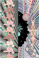 Artwork by Jess Johnson on exhibit at Jack Hanley Gallery, New York City, September 7 - Oct 8, 2017
