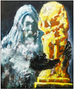 Artwork by Zhou Yilun on exhibition at Nicodim Gallery in Los Angeles January 12 - February 17, 2019, 010819