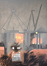 Artwork by Christoph von Weyhe on exhibition at The Box in Los Angeles, February 2 - March 30, 2019, 012219