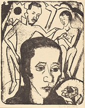 Lithograph on Japanese paper from 1922 by Erich Heckel on exhibition at The National Gallery of Art in Washington, DC, Feb 11 - May 27, 2024, 040624