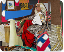 Artwork by Mickalene Thomas on exhibition at The Broad in Los Angeles, CA, May 25 - September 29, 2024, 040724