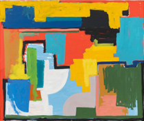 Abstract painting by Paul Sevigny on exhibition at Freight and Volume gallery in New York, April 5 - May 4, 2024, 040924