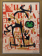Joan Miró color lithograph print available from Art Leaders Gallery in West Bloomfield Michigan October 2026