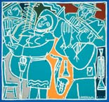 Artwork by America Martin, Clap Clap Boom Boom, available from JoAnne Artman Gallery in Laguna Beach, CA