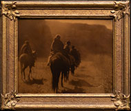 Artwork by Edward S. Curtis, The Vanishing Race available from Zaplin Lampert Gallery in Santa Fe, February 2021, 022221