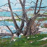 Painting by Richard Szkutnik, title Spring Snow available from Zatista.com, 022721