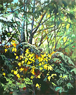 Painting by Perry Haddock, title, Rainforest Quilt available from Zatista.com, 120621