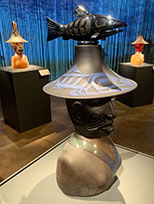 Glass art by Preston Singletary on exhibition at the National Museum of the American Indian in Washington DC, through January 29, 2023, 022522