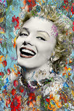 Portrait of Marilyn Monroe by Anja Whitemyer available from AW Gallery in Las Vegas, April 2022, 040322