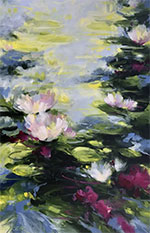 Painting by Louise Baker, title, Dawn On The Pond available from Zatista.com, 040222