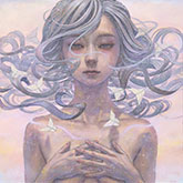 Artwork by Miho Hirano on exhibition at Corey Helford Gallery in Los Angeles, CA, April 2 - May 7, 2022, 032922