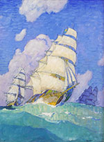 1923 Painting by N.C. Wyeth on exhibiton in The Wyeths Three Generations at Asheville Art Museum in Asheville, NC, Feb 12 - May 30, 2022, 051022