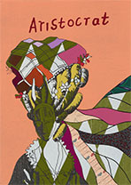 Print, woodblock and fabric collage by Yinka Shonibare on exhibition at Leslie Sacks Gallery in Santa Monica, CA, April 2022, 041122