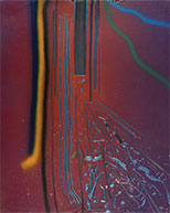 Abstract paintings by Dan Christensen on exhibition at LewAllen Galleries in Santa Fe, April 2022, 050522