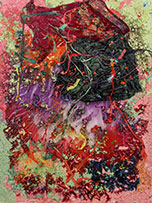 Abstract painting by Kevin Beasley on exhibition at Regen Projects in Los Angeles, CA, May 7 - June 25, 2022, 052822
