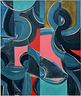 Abstract painting by Margaux Ogden on exhibition at Berggruen Gallery in San Francisco, June 9 - July 23, 2022, 060722