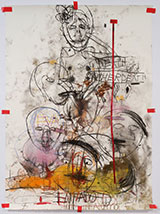 Drawing by Paul McCarthy on exhibition at Hauser and Wirth in Los Angeles, CA, June 2 - July 17, 2022, 061622