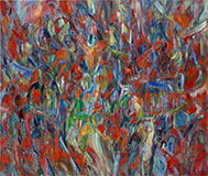 Abstract painting by Sabine Moritz available from Marian Goodman Gallery in New York, August 2022, 062122