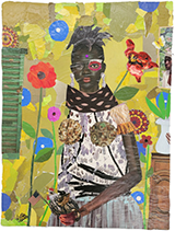 Collage artwork by Della Wells on exhibition at Andrew Edlin Gallery in New York, September 9 - October 22, 2022, 082622