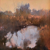 Landscape painting by Diane Washa on exhibition at The Lily Pad inMilwaukee, WI, Sept 2 - October 9, 2022, 080922