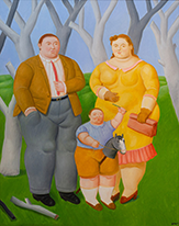 Painting by Fernando Botero available from Opera Gallery in Aspen, Colorado, 092122
