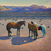 Horse painting by Howard Post available from The Legacy Gallery in Santa Fe, NM, August 2022, 080622