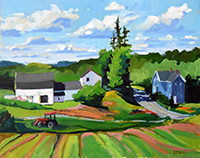 Landscape painting by Kate Kern Mundie on exhibit at F.A.N. Gallery in Philadelphia, Pennsylvania, September 2 - 30, 2022, 092422