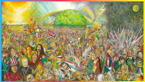 Grateful Dead tribute painting by Robert Cenedella on display in NYC