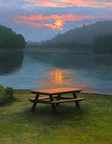 Landscape painting by Scott Prior available from William Baczek Fine Arts, Northampton, MA, October 2022, 092822