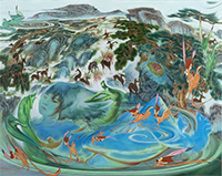 Painting by Su Su on exhibition at Kavi Gupta in Chicago, September 3 - November 5, 2022, 090422
