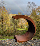 Sculpture titled Octavia by Beverly Pepper available from James Barron Art in Kent, Connecticut, December 2022, 101822