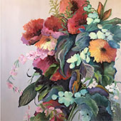 Flower painting by Christiane Pape, title, Fiesta, available from Zatista.com, 111422