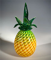 Pineapple art glass by Christopher Richards available from Hot Island Glass in Lahaina, Makawao, Maui, Hawaii, 102322