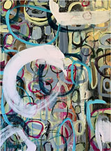 Abstract painting by Darlene Watson, title Live Like A Libra, available from Zatista.com, 011623