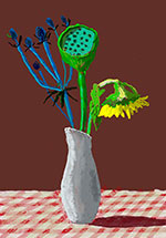 Flower artwork by David Hockney on exhibition at L.A. Louver Gallery in Venice, CA, November 16 - January 7, 2023, 110422