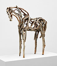 Horse sculpture by Deborah Butterfield on exhibition at Marlborough Gallery in New York, November 3 - January 14, 2023, 111922