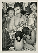 Lithograph by Diego Rivera on exhibition at Wichita Art Museum, Kansas, August 20 - December 31, 2022, 102322
