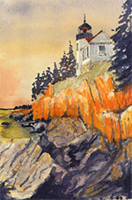 Print of Bass Harbor Lighthouse by Erik Barth available from Matt Brown Fine Art in Lyme, NH, December 2022, 111222